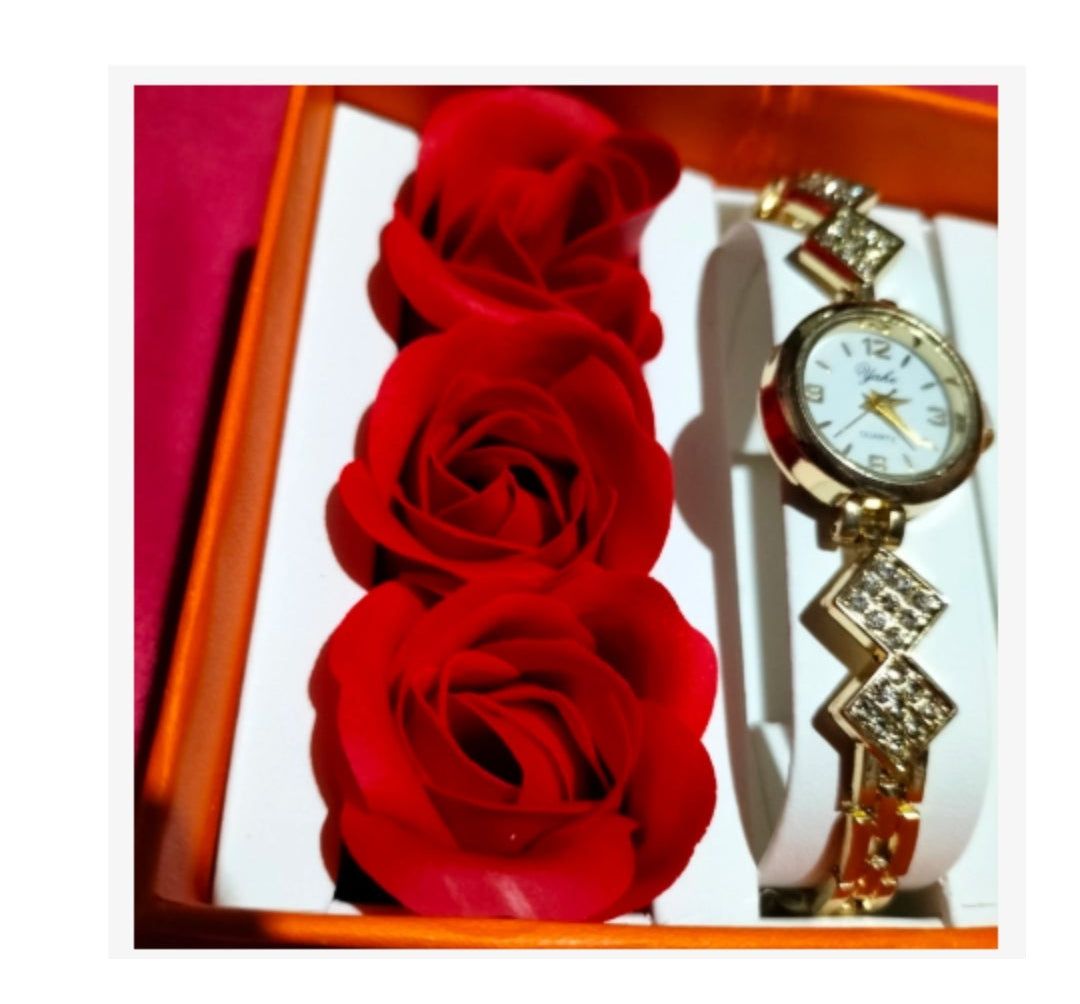 7 Piece Jewellery Box with Roses